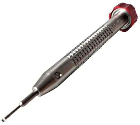 KD89 Horotec MSA 01.018-150 Large Watchmaker's Screwdriver with Aluminium Head and Ball Bearing, Handle Ø10/Drill Bit Diameter 1.50 mm, aluminium, Aluminium