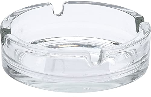 Abrus® Lot de 2 cendriers pour cigarettes | Cendrier décoratif portable en verre pour intérieur/extérieur | Cendrier rond pour cigares