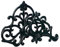 Relaxdays Hose Pipe Holder, Antique Design, Cast Iron, Wall-Mounted Hosepipe Hanger, 24.5 x 31.5 x 15.5 cm, Dark Green