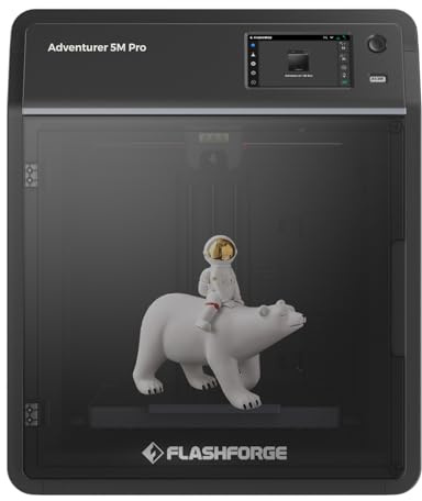 Impresoras 3D Flashforge Adventurer 5M Pro con Impresión de Alta Velocidad Máxima 600 mm/s, Calentamiento rápido con Boquilla de 280℃, Filtración de Aire Dual de Circulación Interna y Externa