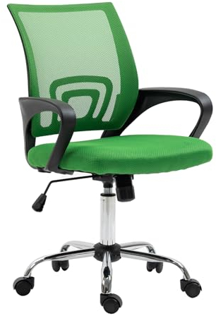 SVITA Cydney Kinder Schreibtischstuhl Bürostuhl Netzbezug Drehstuhl Stuhl Schreibtisch (Dunkelgrün)