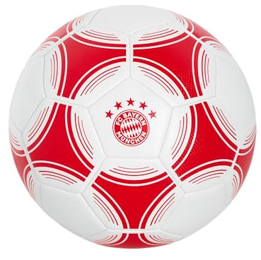 FC Bayern München Fußball Performance Größe 5 (Rot/Weiß) I Maschinengenähter Trainingsball mit Vereinswappen I Offiziell lizenziert