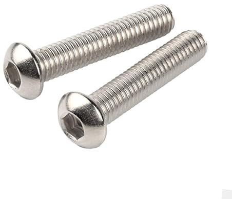 MOOPW Halbrundschrauben Edelstahl 304 Runder Kopf Allen Bolzen Pan Kopf Innensechskant Schrauben Maschinenschraube M8 M10 M12 M16