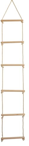 Stabile Strickleiter für Kinder aus Holz mit 6 Sprossen 75 kg Tragkraft Qualitäts Produkt von emwe - 22071