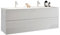 Web Convenienza Mobile Bagno con Cassetti Moderno - Mobiletto Lavandino Bagno - Colore Bianco Lucido - Bagno appeso (doppia vasca) 2 cassetti - 120 cm