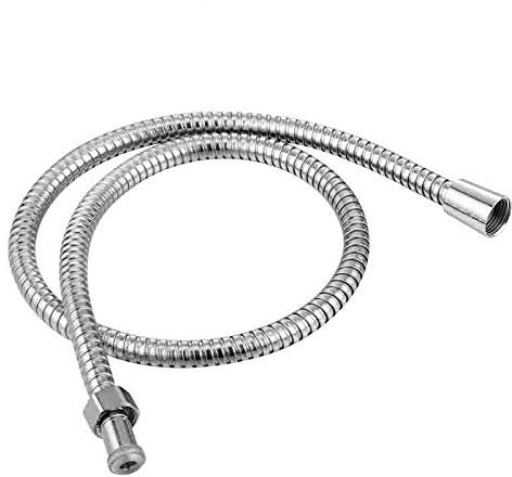 YMYGCC Duschschlauch Edelstahl Dusche Schlauch Wasserhahn Schlauch Flexible Dusche Schlauch Dickes Silikon Badezimmer 3 Meter Dusche Schlauch Brauseschlauch 21 (Color : Silver, Size : 1m)