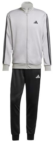 adidas Uomo 3 STRIPES FRENCH TERRY TRACKSUITS, medium grey heather/mgh solid grey, L