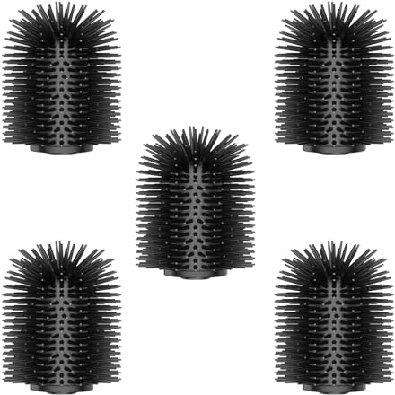 WAVEWO Silikon Toilettenbürstenkopf, 6,5 cm Durchmesser,Schnittstellendurchmesser 11 mm, Ersatz für Toilettenbürsten, 5 Stück