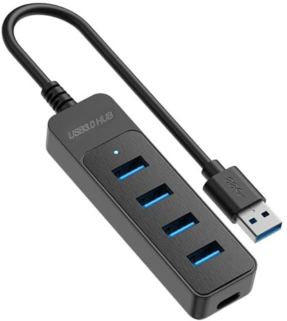 Hub USB 3.0 - Hub USB pour ordinateur portable, rallonge USB pour clavier | Hub USB 3.0 | Répartiteur de port USB, Plug and Play, Hub USB 4 ports, plusieurs concentrateurs USB 3.0, transfert de