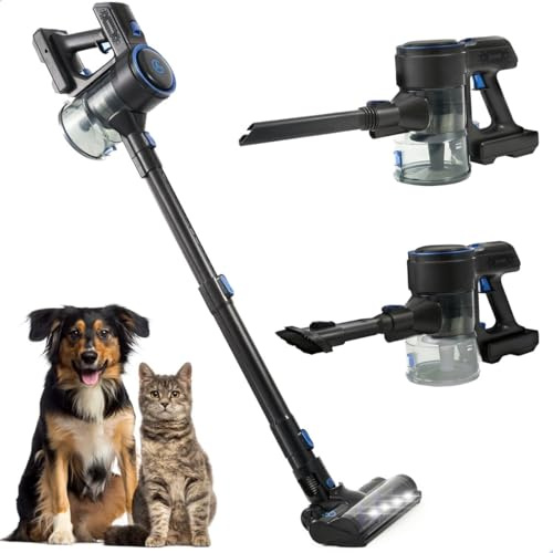 AG 4100 Aspiradora Escoba Inalámbrica – Sin Bolsa – Apta para Pelos de Mascotas – Potente – Aspiradora de Mano – Compacta y Ligera – También Apta para el Coche
