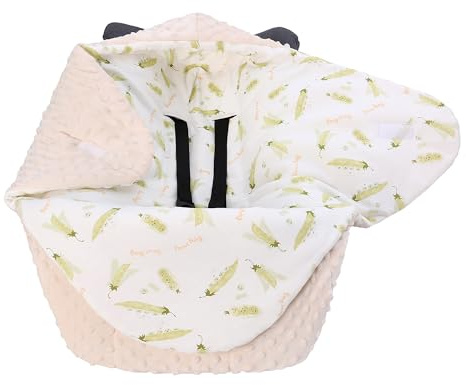 Slagtäcke babystol för vinter nyfödda, baby bomull vinterfilt, baby Pucksäck universell åkpåse för barnvagn, bilstol, varm filt, babypresent för pojkar flickor (0–12 m)
