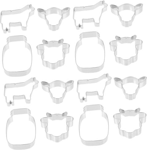 PRETYZOOM 4 Juegos Molde De Acero Inoxidable Mini Cortadores De Galletas Formas De Cortador De Galletas Moldes Para Hacer Galletas Herramientas Para Hacer Dulces Moldes De Azúcar 4 Uds * 4