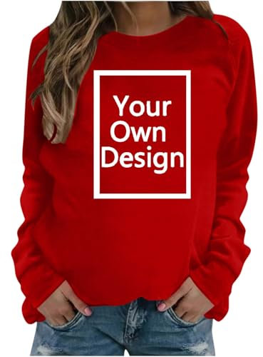 Ybing Warehouse Deals Angebote Sweatshirt Bedrucken Lassen Damen Individuell Bedruckt Pullover Selbst Gestalten Druck Langarmshirt Persönlichkeit Exklusive Individualisierung Pulli Mit Foto Text Logo