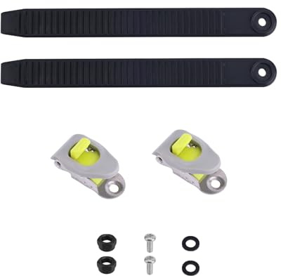 2st Snowboard Ankel Stege Bindning med Svarta Remspännen, Hög Elastisk Snowboard Ankel Rem Slitstark Snowboard Bindningsdelar för Snowboardentusiaster