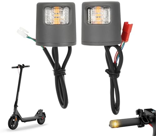 Xiaomi 4lite andra generationens runda höger blinkers (vit terminal) + Xiaomi 4lite andra generationens vänstra runda blinkers (röd terminal)