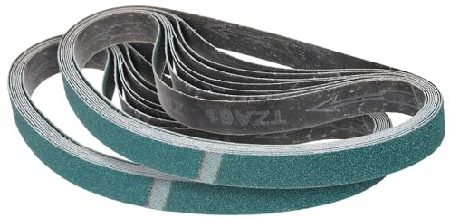CoCud Bandas de Lija 762 x 25mm, Bandas Abrasiva de Zirconia, 24/36/60/100/120 Granos para Lijadora de Banda, Herramienta para Tallar Cuchillos, Metalurgia, Madera, 15 Pcs