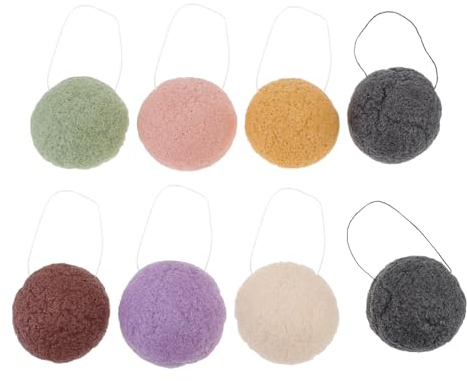 Konjac - Spugne detergenti per la cura quotidiana delicata della pelle, colori assortiti, 8 pezzi