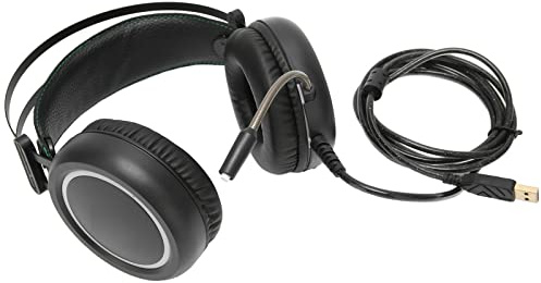 Lazmin112 Casque de Jeu. 7.1 Virtual Surround RGB Effets Multifonction sur Les écouteurs d'oreille, Casque Gamer USB à Réduction de Bruit, pour Ornineur Portable