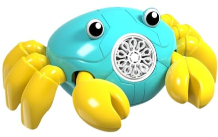 F Fityle Seifenblasenpistole für Kinder, elektrische Seifenblasenmaschine mit LED-Licht & Musik, Seifenblasenpistole in Krabbenform für Spiele im Freien, Partygeschenke, Hochzeiten, Geburtstagen, Grün