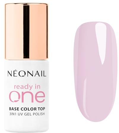 NÉONAIL UV Nagellack 7,2 ml - Rosa - READY IN ONE - One Pastel Lilac - 3in1 Nagellack - Base Coat - Top Coat - Unterlack Für Nägel - Überlack Für Nagel - UV Lack - Gel Nägel - Nageldesign