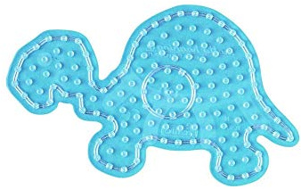 Hama Perlen 8210 Stiftplatte Schildkröte für Maxi Bügelperlen mit Durchmesser 10 mm, transparent, für Kinder ab 3 Jahren