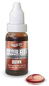 BRAUN - Rainbow Dust Colour Flo Liquid Lebensmittelfarbe Airbrush-Farbe 16ml