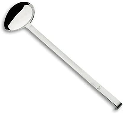 Lacor 60509 - Cucchiaio per salsa obliqua 7.5x34 U.P Acciaio Inox. | Realizzato in acciaio inossidabile alimentare; alta resistenza alla corrosione e usura quotidiana in cucina