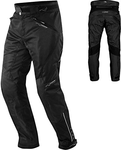 Pantaloni Mesh Traforato Traspirante Tessuto Moto Touring Uomo Nero 32