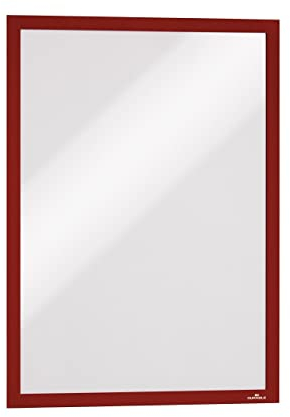 Durable Info-Rahmen Duraframe (A3, selbstklebend mit Magnetverschluss) 2 Stück, rot, 487303