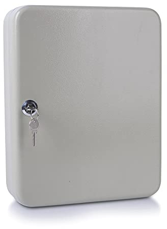 DONAU 5244001PL-99 Schlüsselschrank, für 140 Schlüssel, 300 x 240 x 80 mm, grau