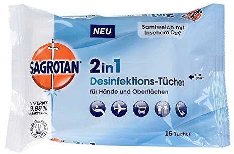 Sagrotan 2in1 Desinfektions-tücher 15 stk by Reckitt Benckiser Deutschland Gm