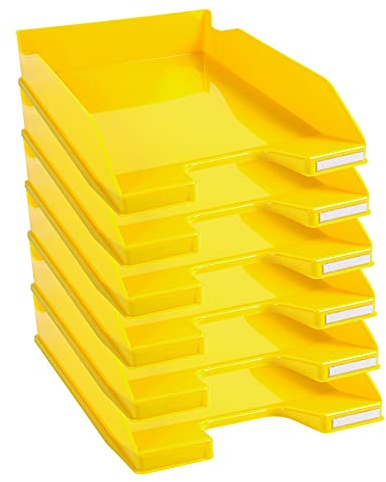 Exacompta 6x Briefablagen DIN A4 Combo Midi gelb glänzend