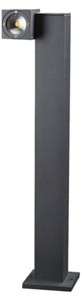 Lucande LED Wegelampe grafitgrau 80 cm, Lampenkopf 320° drehbar spritzwassergeschützt IP54 Wegeleuchte 1x 7W Aussenleuchte