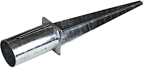ESTEXO Einschlaghülsen rund, feuerverzinkt, verzinkt, Pfostenträger, Bodenhülse, Länge 60 cm, Ø 80 mm