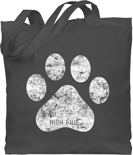 Shirtracer - Baumwolltasche - Geschenk für Hundebesitzer - High Five Hunde Pfote