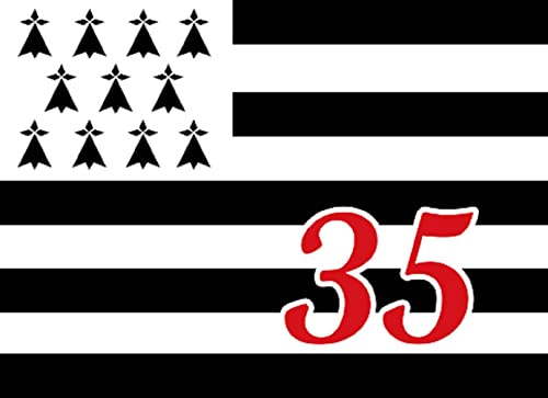 Drapeau Breton 35-10x7cm - Autocollant(sticker)