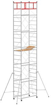 Trabattello altezza di lavoro 8,50 m in acciaio serie M4 LUX BASE NORMALE made in italy I SCEDIL
