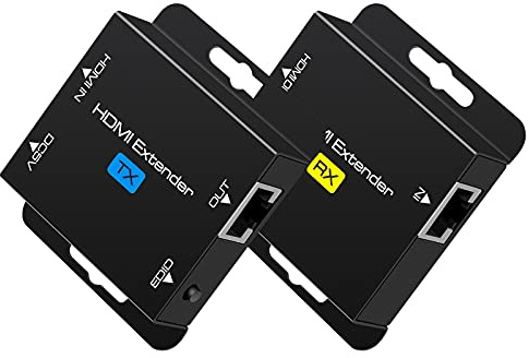 VPFET HDMI Extender Extende 60m RJ45 Ethernet über Cat5e Cat6 Kabel Übertragung HDMI Transmitter Repeater Unterstützt 1080p 3D HDCP EDID POC Eine Stromversorgung für die Arbeit mit