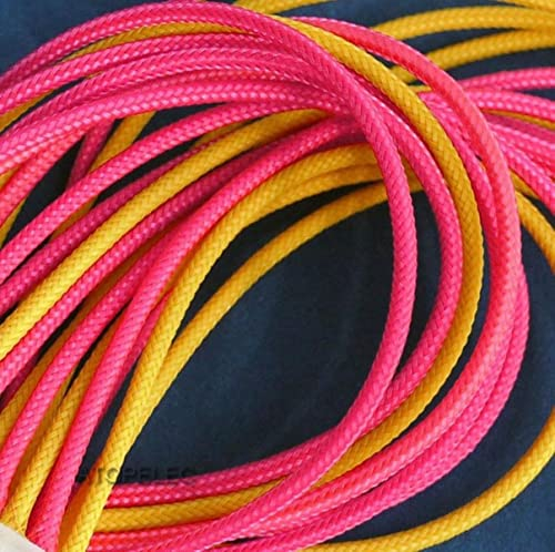 3mm Wide Braided PET Expandable Sleeving Wrap Wire Cable Sleeve Sheath Insulation Nylon Expand 200% Single Color-Pink,200M Roll