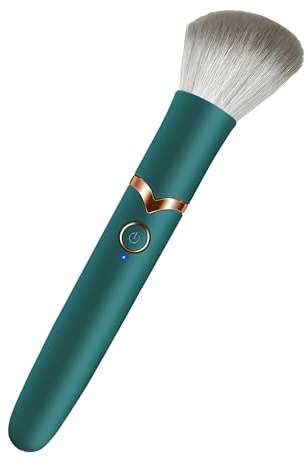 Vibrador Multifunción Cepillo de Maquillaje Vibrador Punto G Vibradores con Clítoris Pezón Estimulador 10 Modos de Vibración Sexo Recargable Juguete Cosmético Cepillo Verde