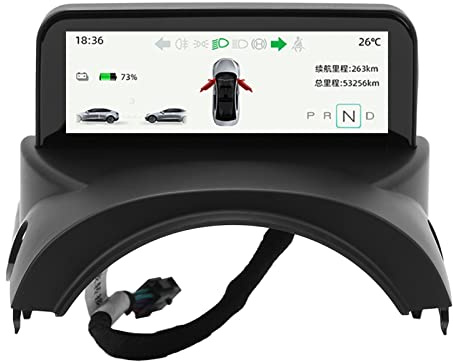 Auto-Armaturenbrett-LCD-Bildschirm, 4,6 Zoll Auto-HUD-Bildschirm LCD-Tachometer-Bildschirm Digitales Armaturenbrett-Display Ersatz für Y (Ryzen)