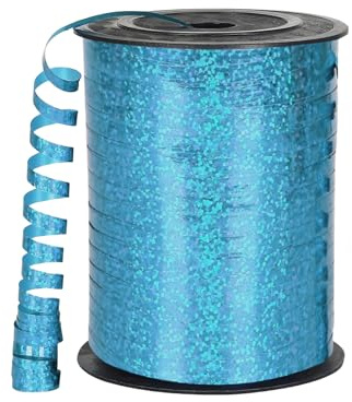 450m Geschenkband Blau 5mm Breit,Kräuselband Geschenkbänder Schleifenband Glitzer Metalldraht Ballonband Ringelband,Dekoband für Weihnachten Neujahr Geburtstag Geschenkverpackung Ballonverschlüsse
