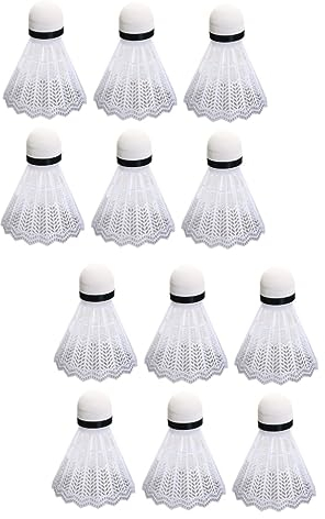 INOOMP 48 STK Badminton Stadion Sitzkissen Kapitänsbinde Fußball Federball Für Kinder Sportliche Federbälle Anzug Für Kinder Schiffchen Kork Kinderanzug Kugelkopf Draussen Fitness Weiß
