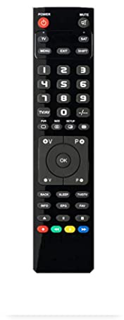 Remocon Telecomando di ricambio compatibile in tutte le funzioni per Nordmende ND32N2900S, Telecomando per Televisione