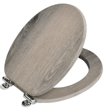 SINOBATH WC Sitz mit Absenkautomatik, viele schöne WC Sitze zur Auswahl, hochwertige und stabile Qualität aus Holz (Altes holz)