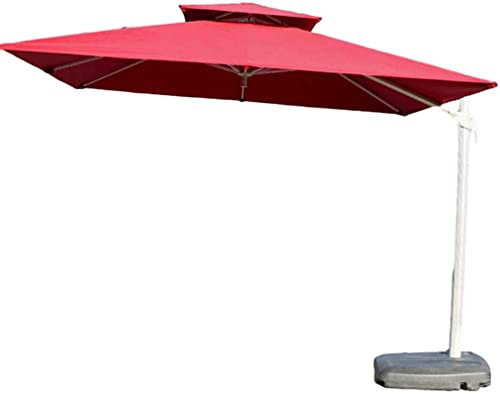 Quadratischer Garten-Sonnenschirm, Ampelschirm, Sonnenschutz, Terrassenschirm, Bananenschirm