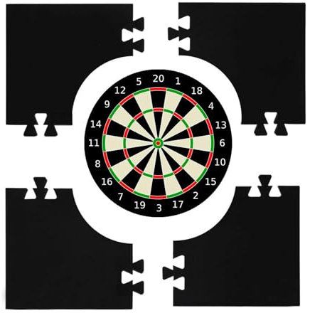 Generisch Wandschutz für Dartscheiben, Dart-Rückwand - 4 Stück gespleißte quadratische Dartscheiben-Rückwand-Wandverkleidung | Stabiler Rand, Wandschutz, Dart-Umrandung für 18-Zoll-Dartboard