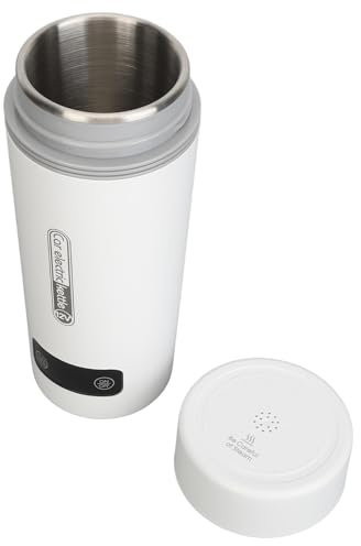 Hervidor Eléctrico para Coche, Hervidores Portátiles, Mini Calentador de Agua, Calentador de café, té, Taza para Agua Caliente, Pantalla de 350 Ml, Pantalla de Temperatura, 4