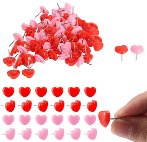 100 Stück Reißzwecke, Reißnagel mit Plastikbox, Reiszwecken mit Kopf,Karte Nagel Pinnadeln, Polster Reißzwecken, Reißnägel Pins für DIY, Bulletin Board, Kork Boards, Wandkarten