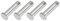 PATIKIL 8 x 30 Mm Single Hole Clevis Pins, 4 Pcs 304 Stainless Steel Flat Head Pin for Hitch Pin Lock Link Hinge Systems, Silver
